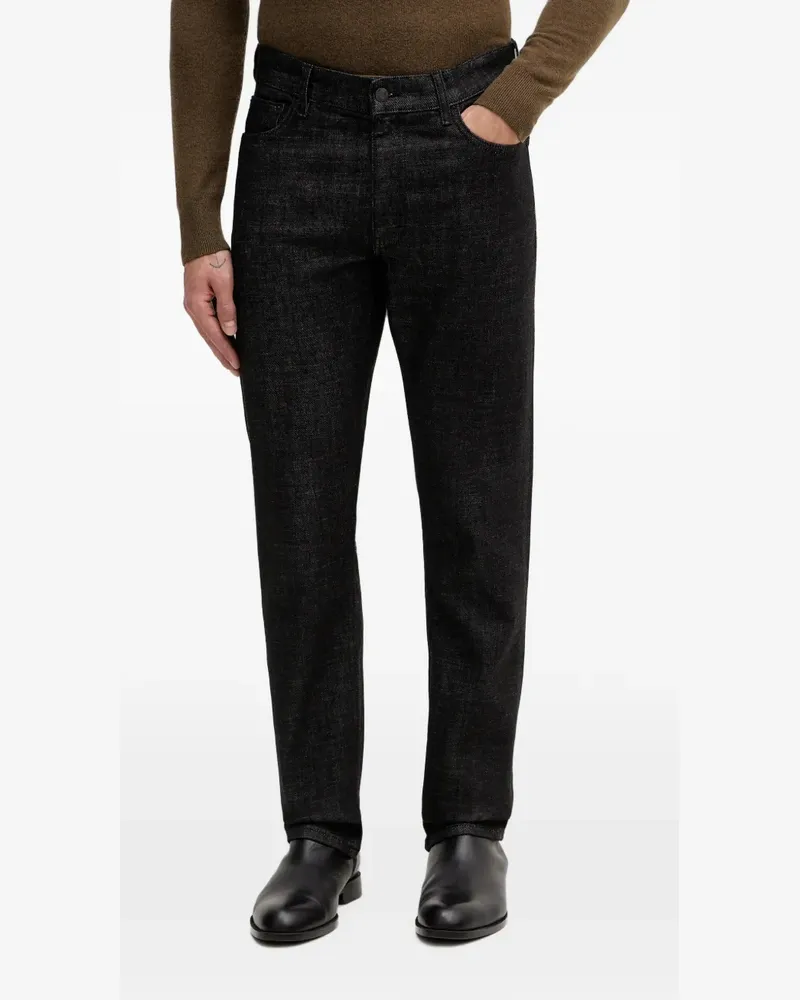 Sisley Jeans mit Logo-Patch - Schwarz Schwarz