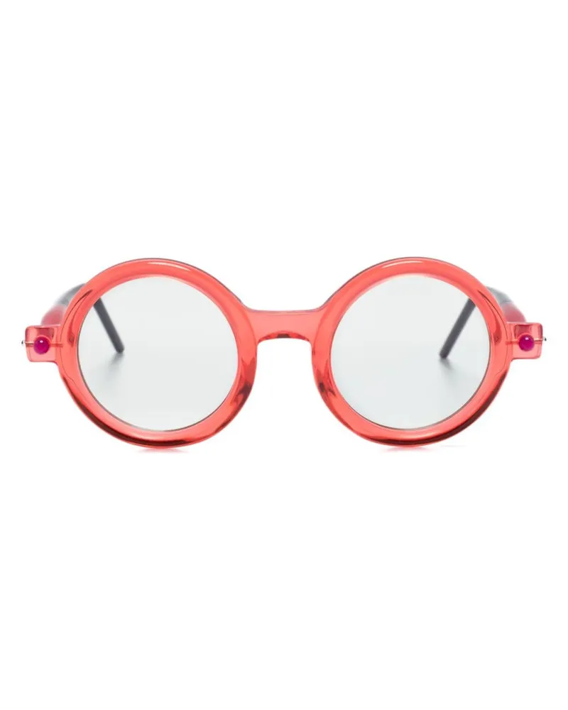 KUBORAUM Sonnenbrille mit rundem Gestell - Rot Rot