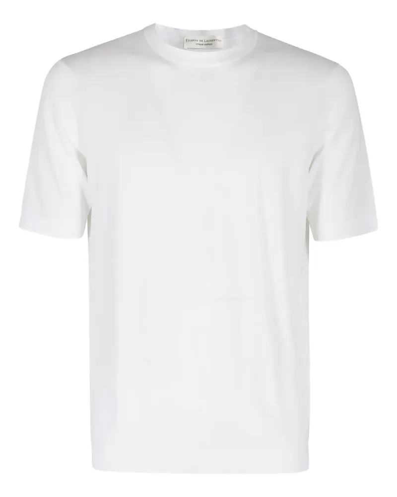 Filippo de Laurentiis T-Shirt mit Rundhalsausschnitt - Weiß Weiß