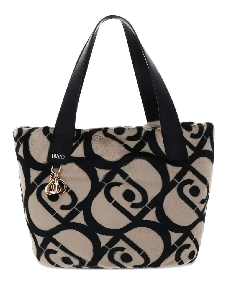Liu Jo Schultertasche mit Logo-Print - Nude Nude