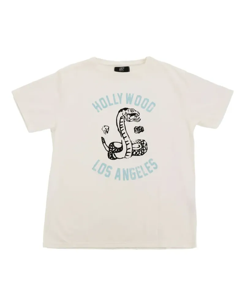 HTC Hollywood Trading Company American Snake T-Shirt mit grafischem Print - Weiß Weiß