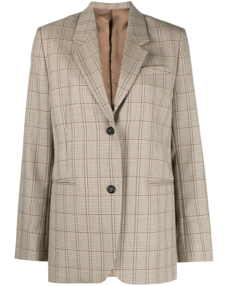 Totême Blazer mit Windowpane-Karo Braun