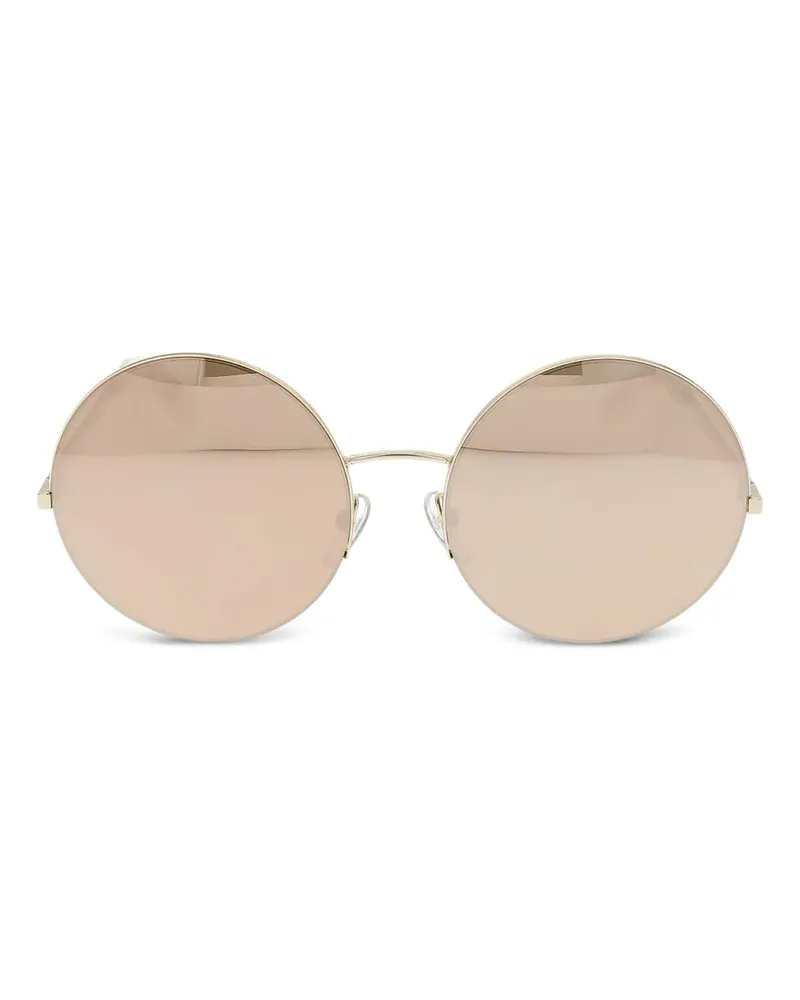 Victoria Beckham Sonnenbrille mit rundem Gestell - Gold Gold