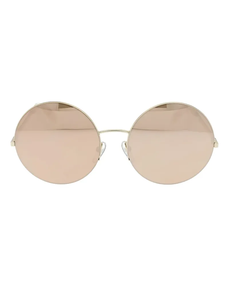 Victoria Beckham Sonnenbrille mit rundem Gestell - Gold Gold