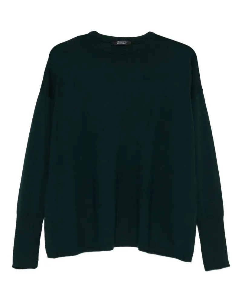ARAGONA Fein gestrickter Pullover - Grün Grün