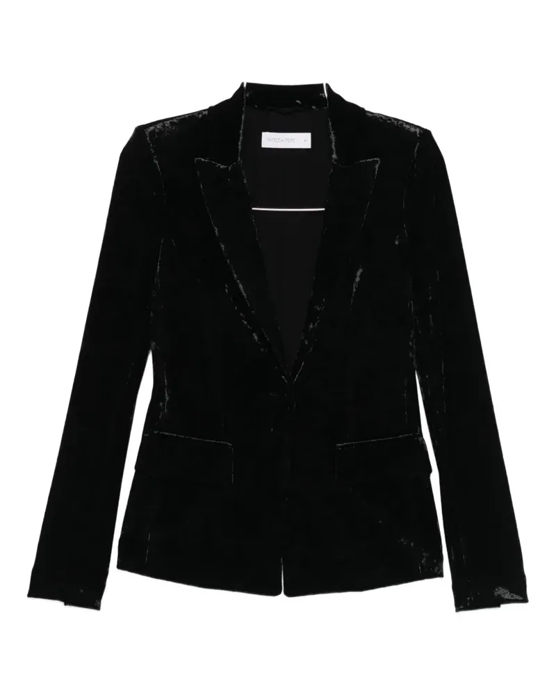 Patrizia Pepe velvet blazer - Schwarz Schwarz