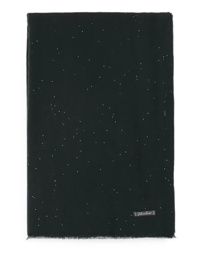 Faliero Sarti sequin-embellished frayed scarf - Schwarz Schwarz