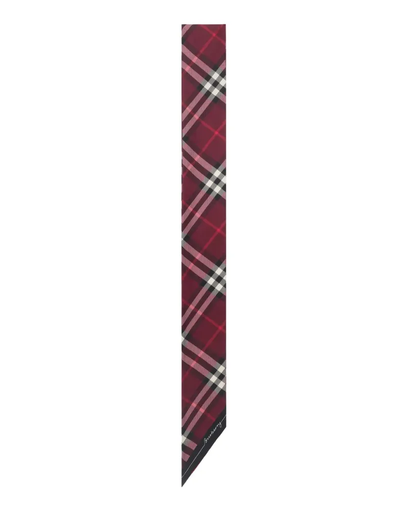 Burberry Karierter Schal aus Seide - Rot Rot
