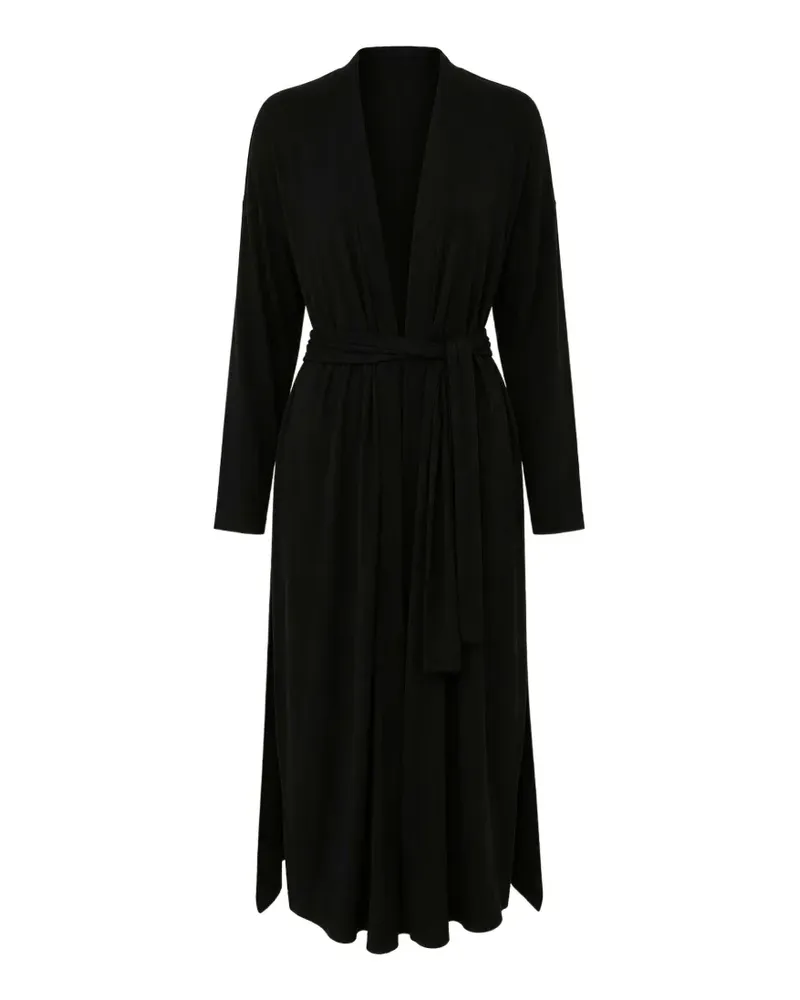 Another Tomorrow belted robe - Schwarz Schwarz