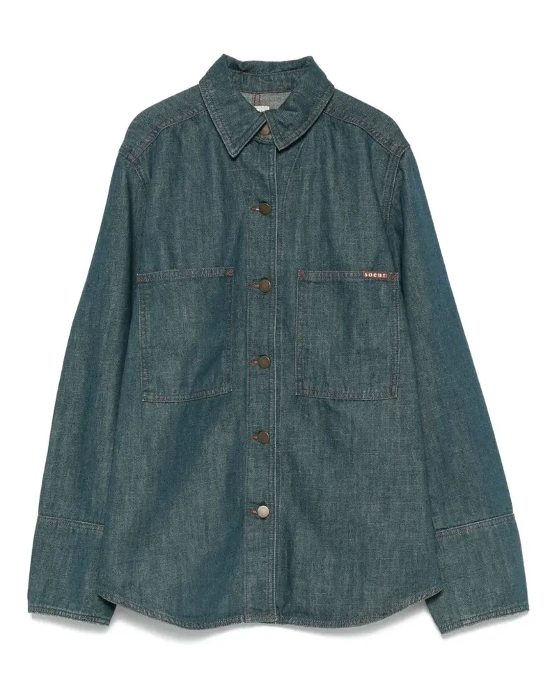 Soeur Hemd mit aufgesetzter Tasche - Blau Blau