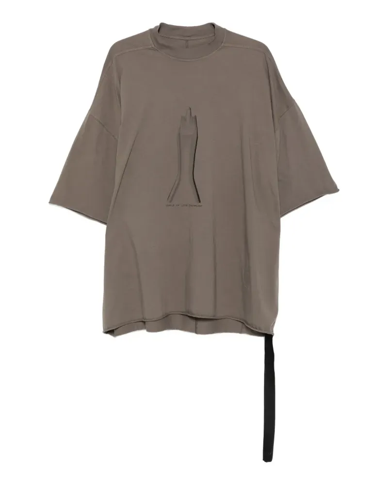 DRKSHDW by Rick Owens graphic-print oversized T-shirt - Braun Braun