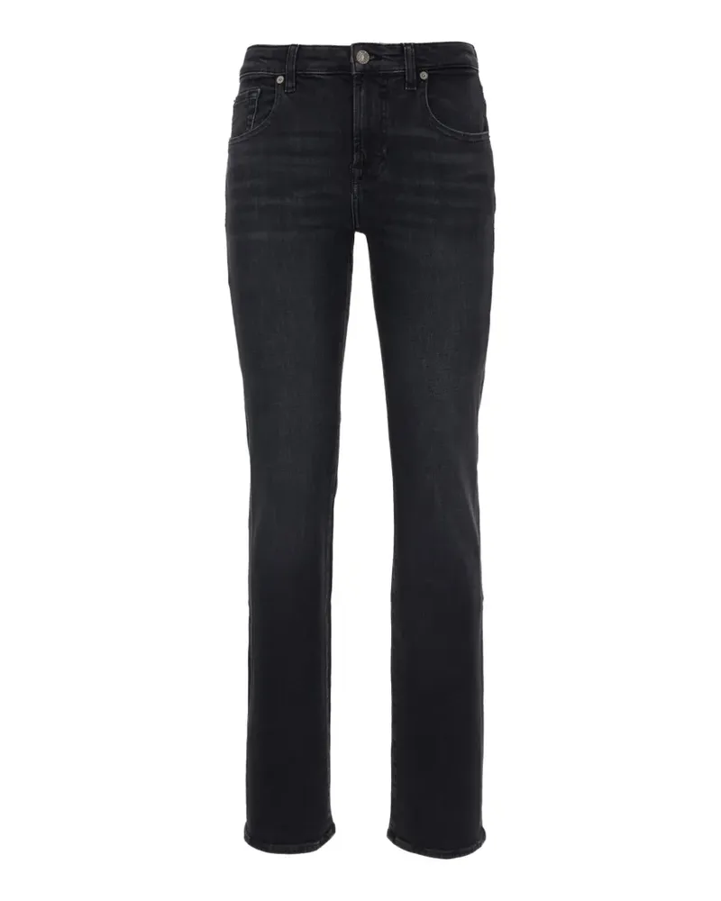7 for all mankind faded-effect straigh-leg jeans - Schwarz Schwarz
