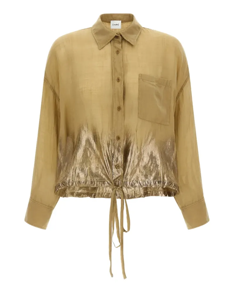 NUDE pocket drawstring shirt - Braun Braun