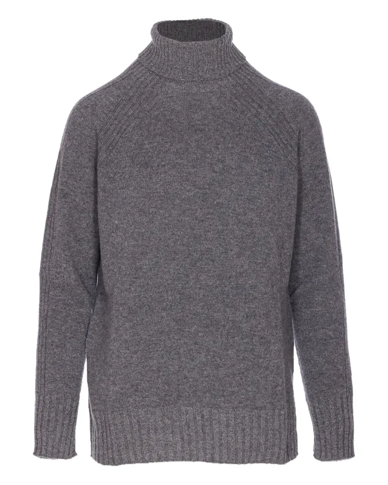 Twin-Set Pullover mit Stehkragen - Grau Grau