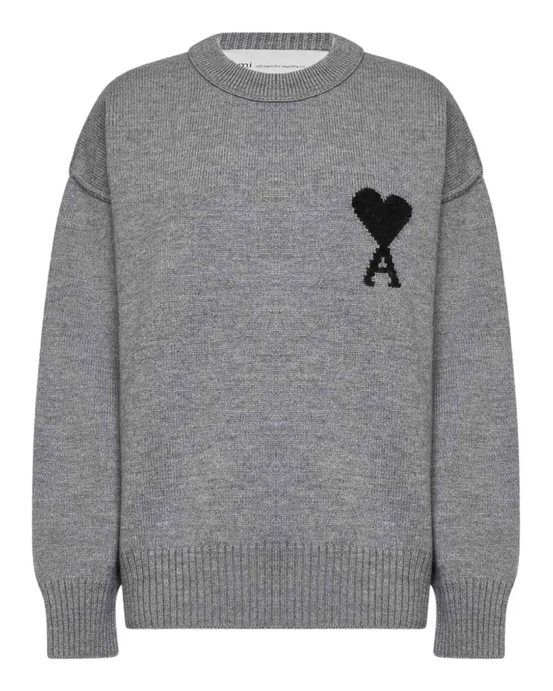 AMI Paris Ami de Cœur intarsia-knit sweater - Grau Grau