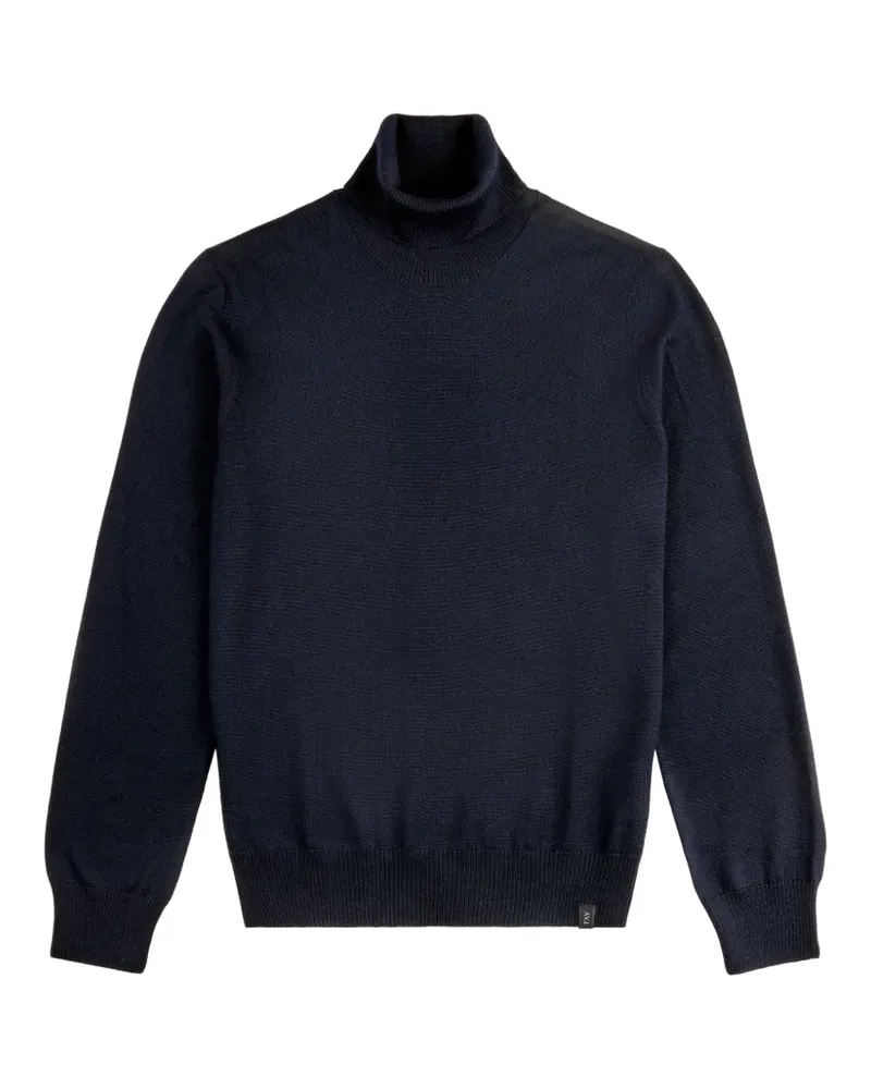 Fay roll-neck ribbed-trim sweater - Blau Blau
