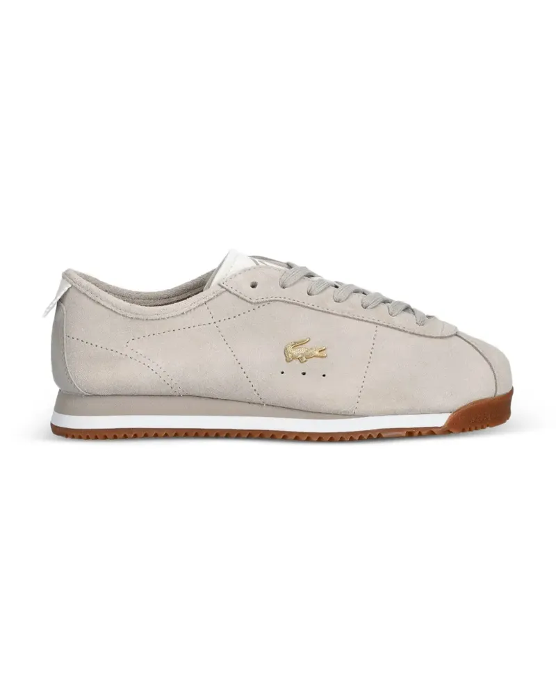 Lacoste logo-plaque suede sneakers - Nude Nude