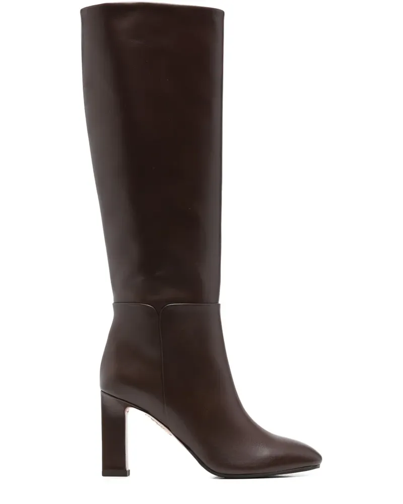Aquazzura 80mm leather boots - Braun Braun