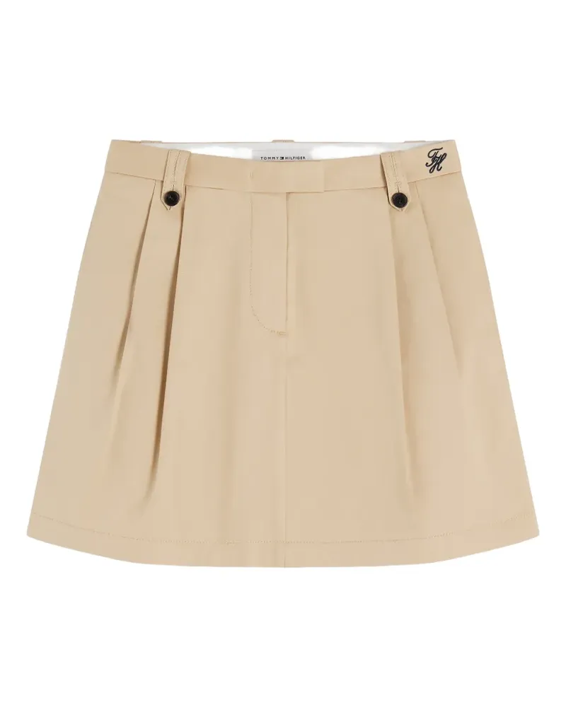 Tommy Hilfiger pleated embroidered mini skirt - Nude Nude