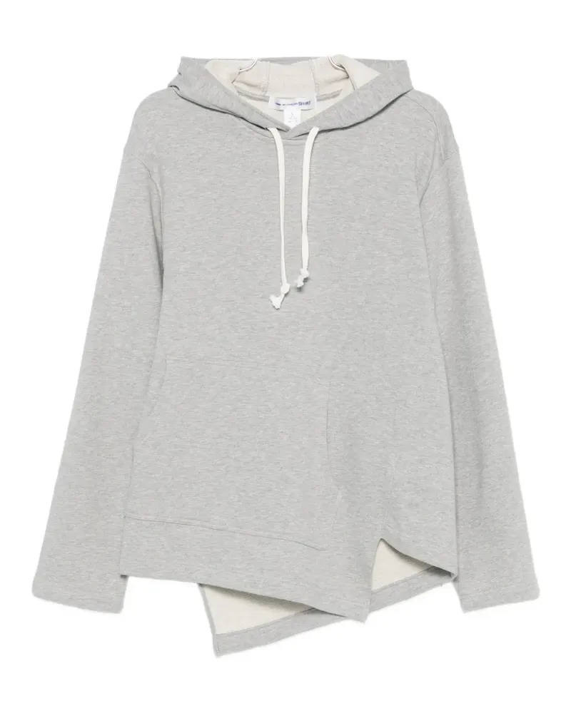Comme des Garçons asymmetric-hem hoodie - Grau Grau