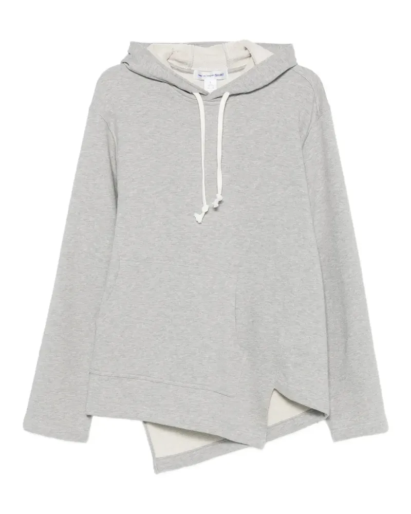 Comme des Garçons asymmetric-hem hoodie - Grau Grau