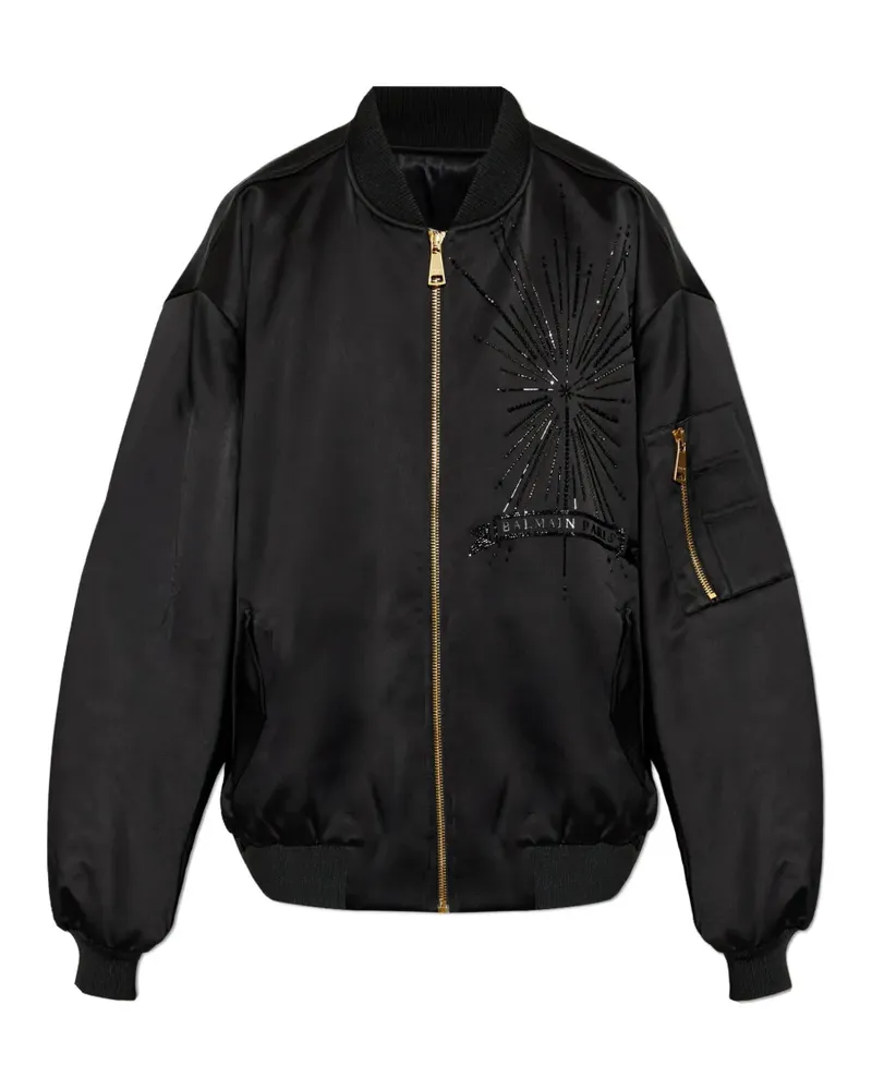 Balmain embellished bomber jacket - Schwarz Schwarz