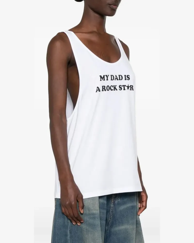 Stella McCartney Tanktop mit Slogan-Print - Weiß Weiß