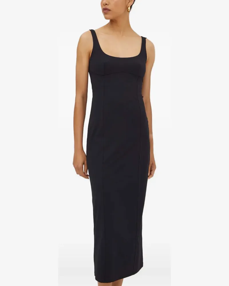 Patrizia Pepe scoop-neck midi dress - Schwarz Schwarz