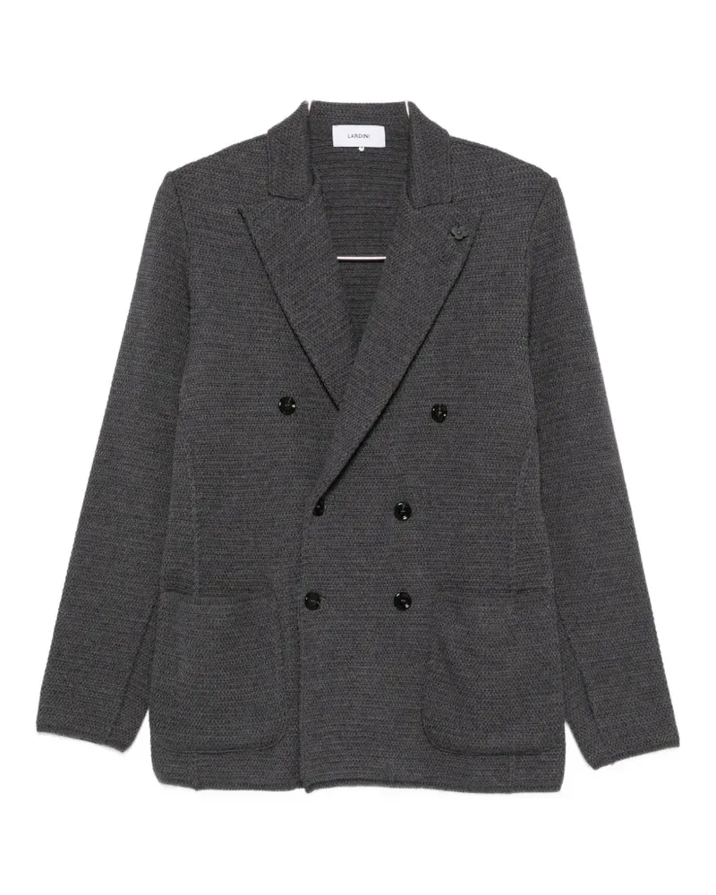 LARDINI double-breasted knitted blazer - Grau Grau
