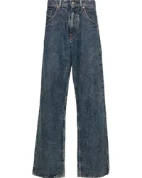 Maison Margiela Gerade Jeans mit Risseffekt Blau