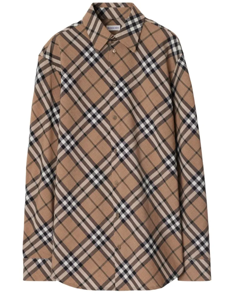 Burberry Hemd mit Karomuster - Nude Nude