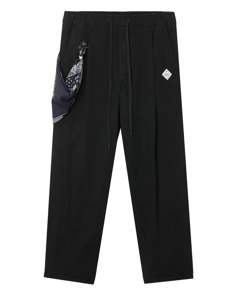 Musium Div. Bundfaltenhose mit Kordelzug - Schwarz Schwarz