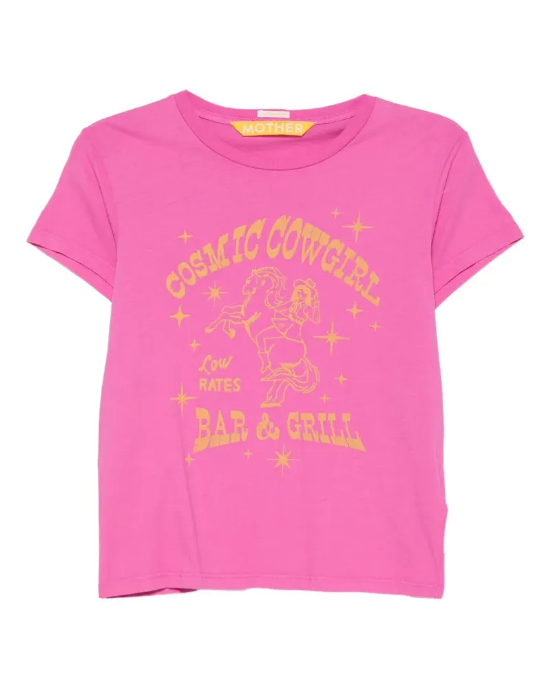 Mother T-Shirt mit grafischem Print - Rosa Rosa