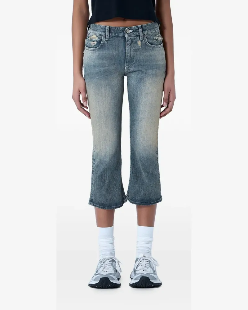 Balenciaga Cropped-Jeans im Distressed-Look - Blau Blau