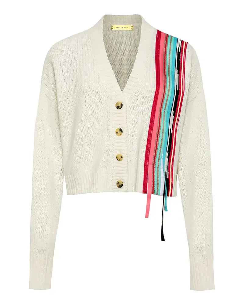 Hellessy Kane Cardigan mit Schleifendetail - Weiß Weiß