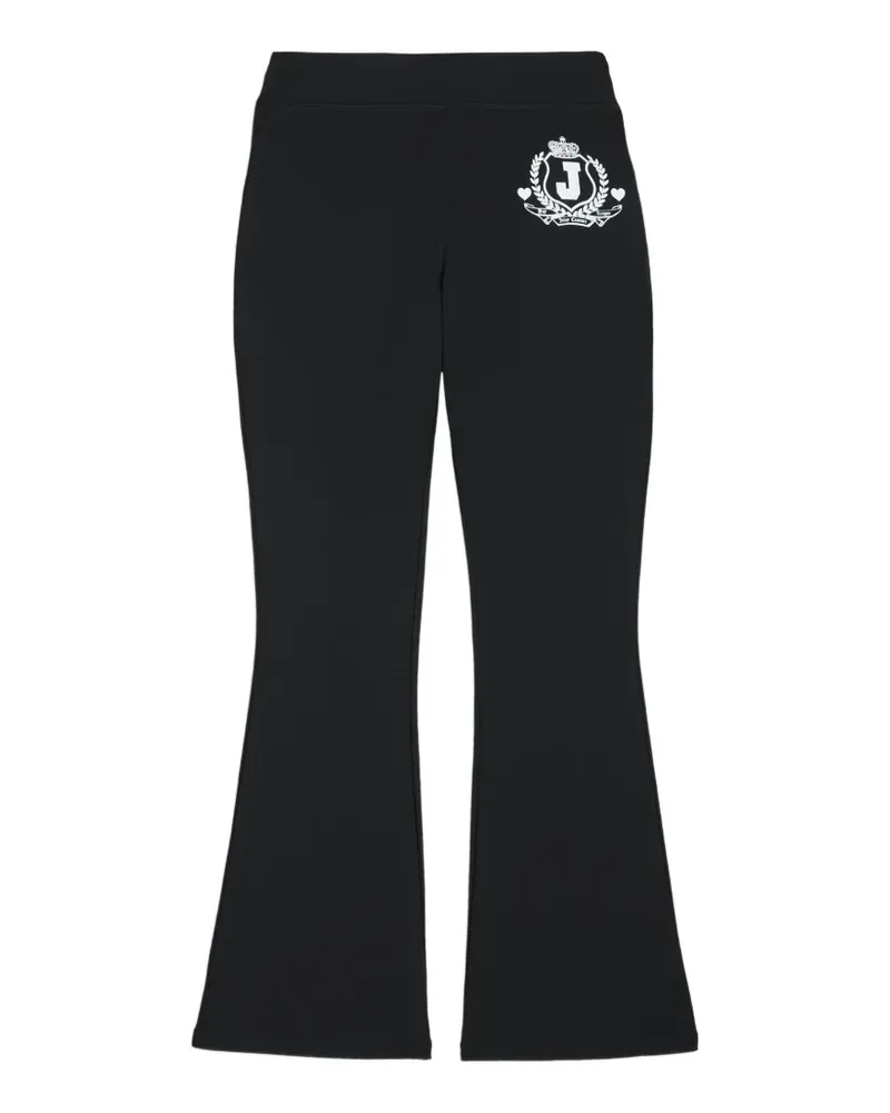 Juicy Couture Ausgestellte Hose mit Logo-Print - Schwarz Schwarz