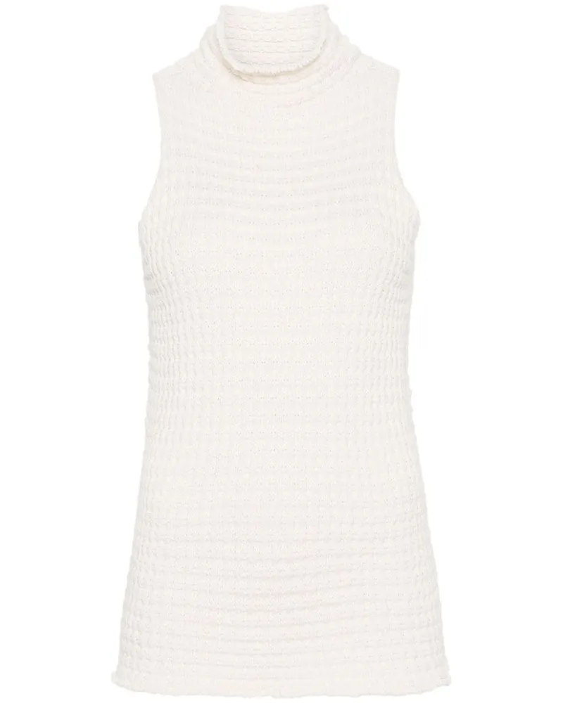 Jil Sander Stricktop mit Stehkragen - Nude Nude