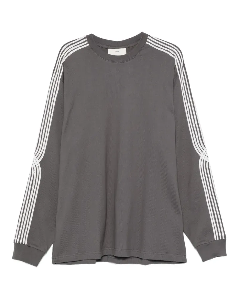 Song For The Mute stripe-detail crew-neck sweatshirt - Grau Grau
