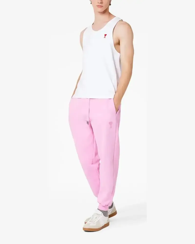 AMI Paris Jogginghose mit Logo-Stickerei - Rosa Rosa
