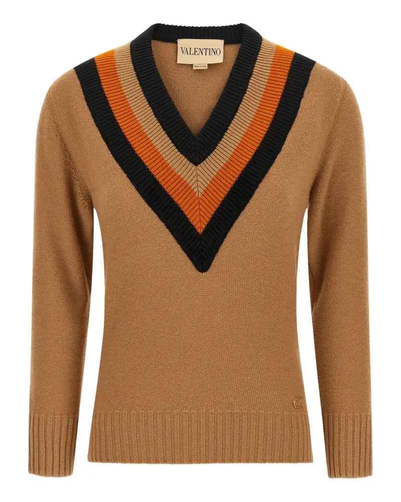 Valentino Garavani V-neck wool sweater - Braun Braun