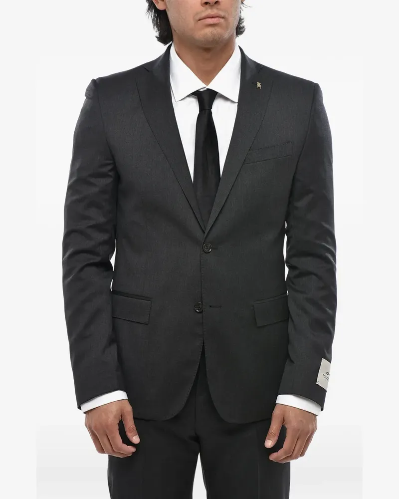 Corneliani single-breasted virgin-wool suit - Grau Grau