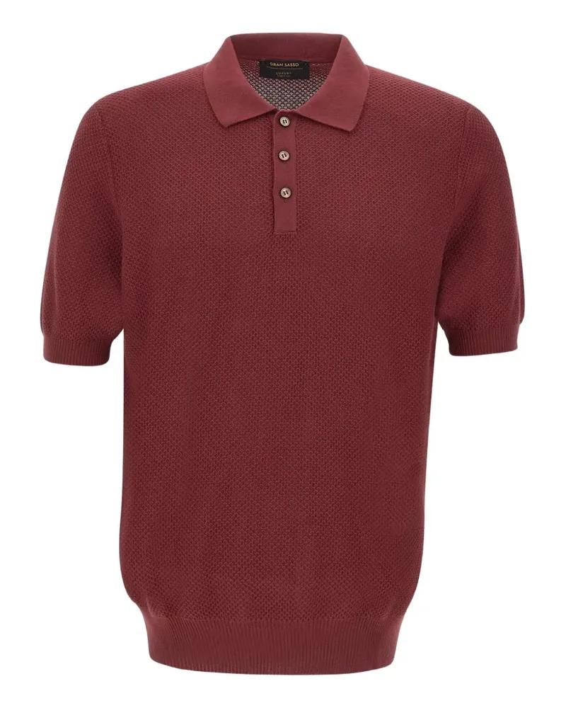 Gran Sasso Honeycomb cotton polo shirt - Rot Rot