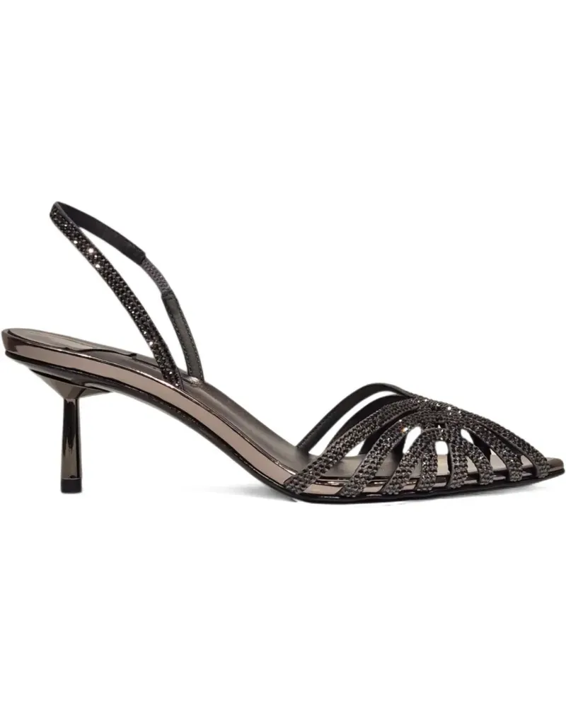 Le Silla Flache Sandalen mit Verzierung - Schwarz Schwarz