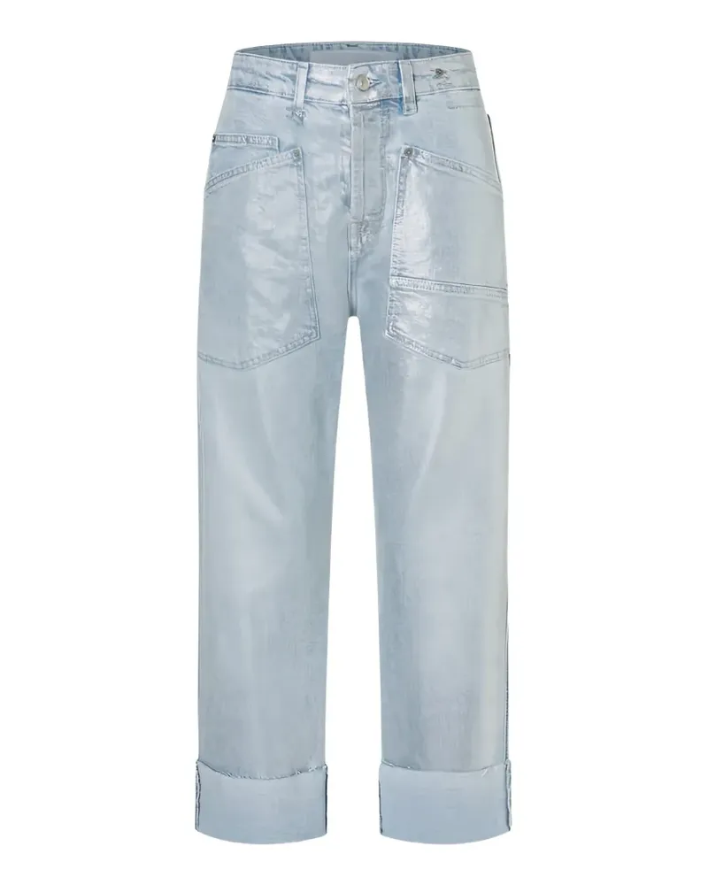 MAC Jeans Weite Cropped-Jeans - Blau Blau