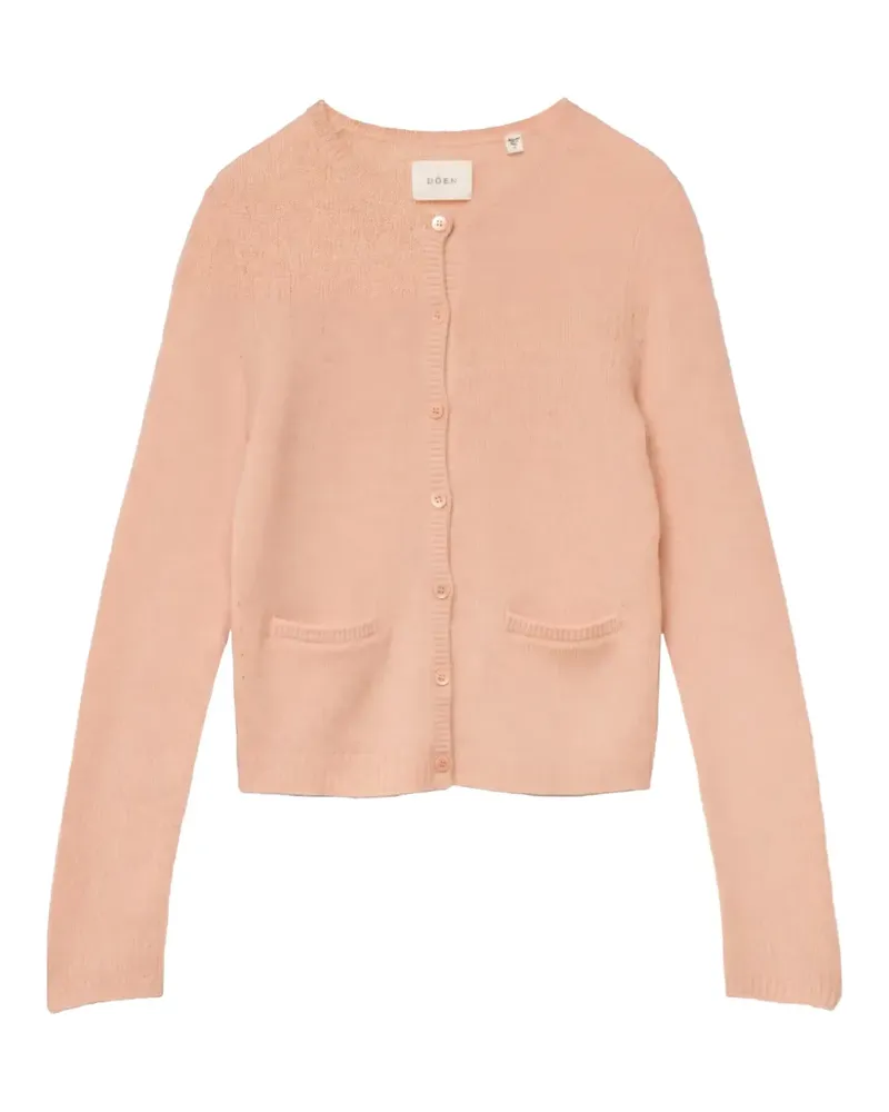 DÔEN Thea Cardigan mit aufgesetzter Tasche - Rosa Rosa
