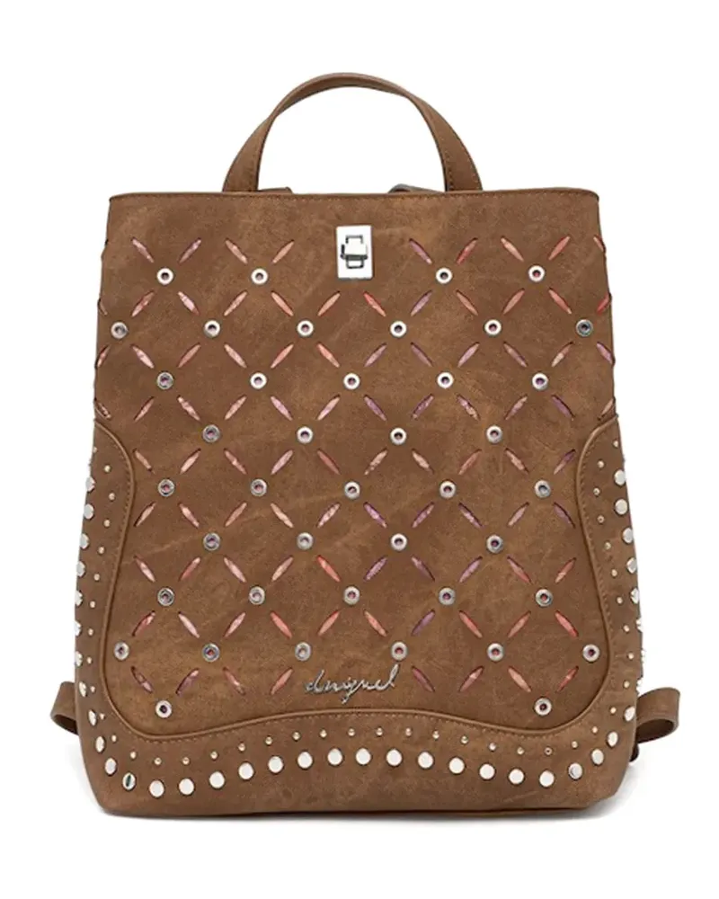 Desigual Rucksack mit Ösendetail - Braun Braun