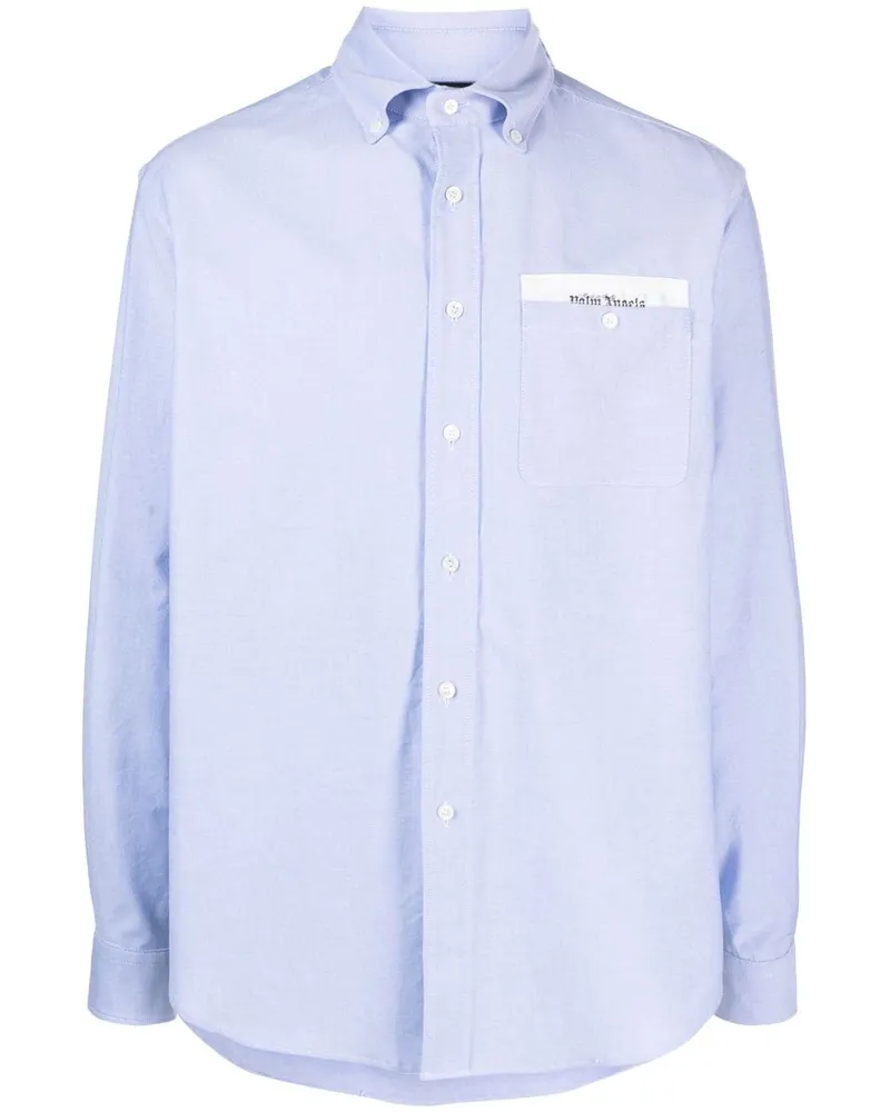 Palm Angels Hemd mit Sartorial-Streifen - Blau Blau