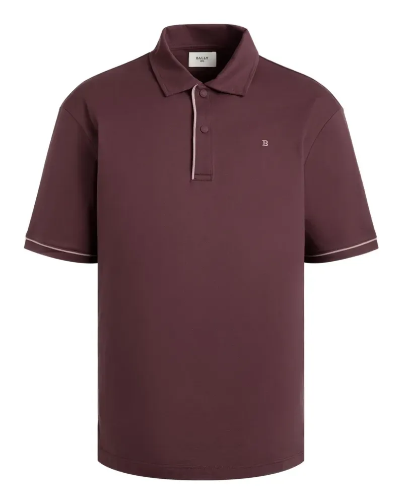 Bally Poloshirt aus Piqué-Strick - Rot Rot