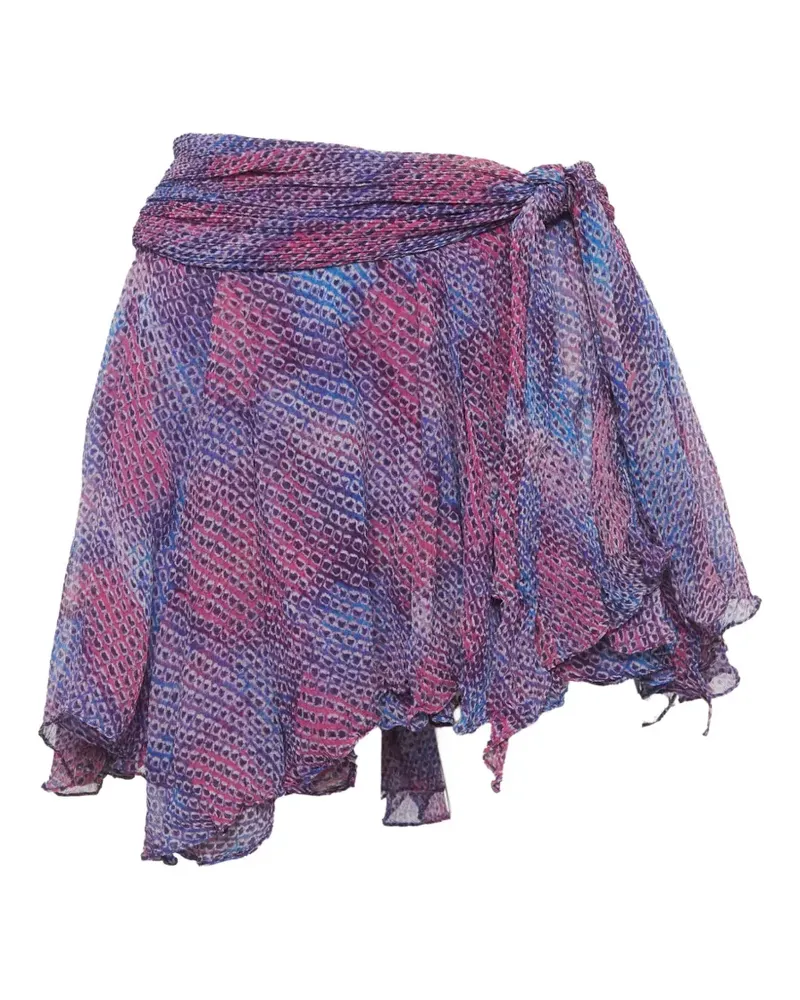 Isabel Marant printed wrap mini skirt - Violett Violett