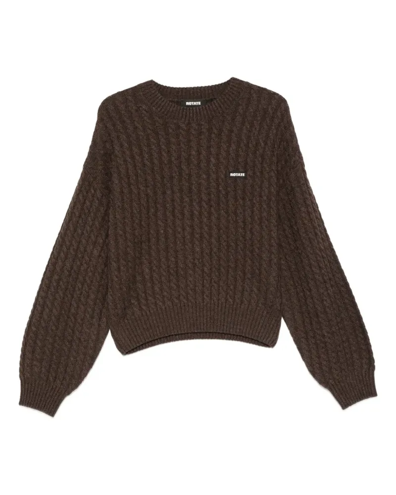 ROTATE Birger Christensen Pullover mit Logo-Patch - Braun Braun
